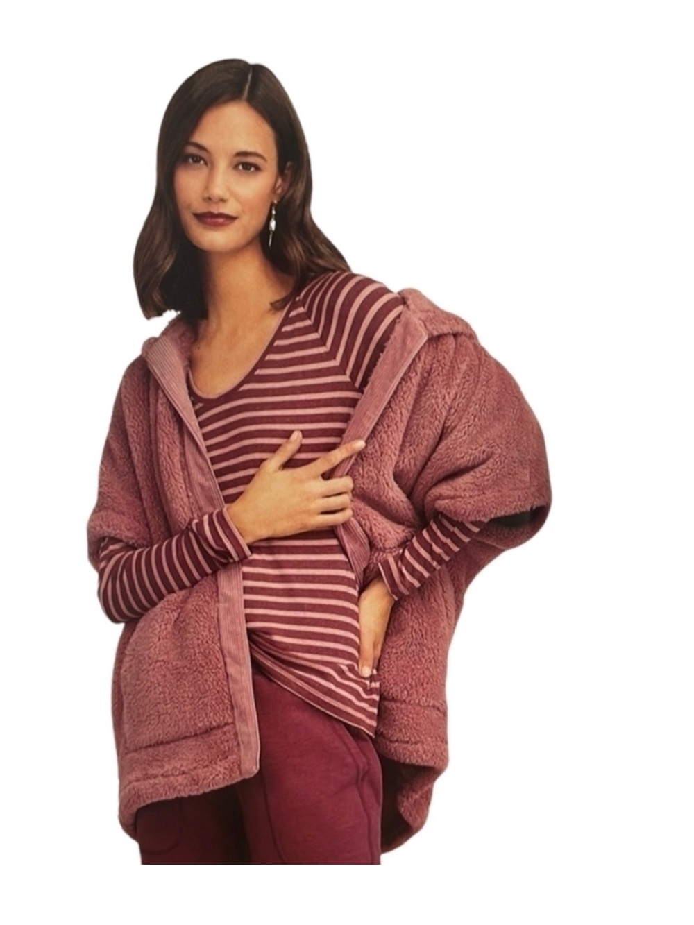 CAbi Style #4198 Cozy Rose Pink Long Sleeve Knit Top